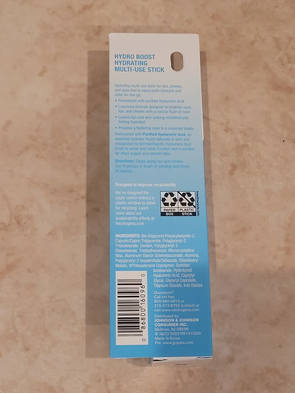 New Neutrogena Hydro Boost Multi -Use Stick With Hyaluronic Acid In Soft Pink